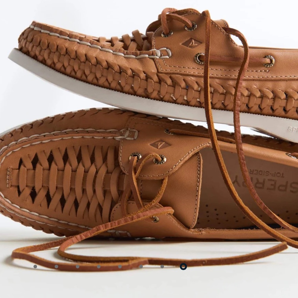 Sperry 2 Eye Woven Leather Boat Shoes